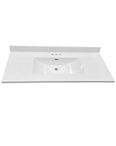49" X 22" Cultured Marble White Vanity Top