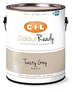 CIL Colour-Ready Interior Eggshell Paint Toasty Grey 3.78G