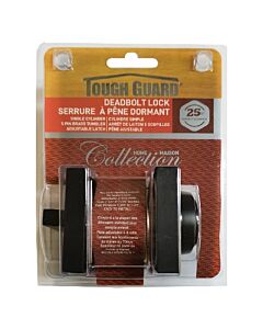 TG Deadbolt Single Cylinder Square Black