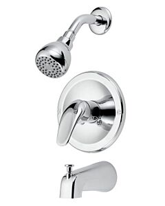 Tub and Shower Faucet Single Handle Chrome Finish