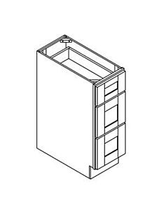 30" Drawer Bank Base Cabinet - Grey Shaker - 30"W x 34.5"H x 24"D
