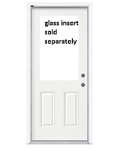 Steel Door 32" Left Inswing Vinyl Clad, 4-5/8 Frame with 23X37 cutout