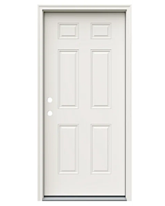 Steel door 36" Right Inswing Vinyl Clad, 4-5/8 Fame, 6 Panel