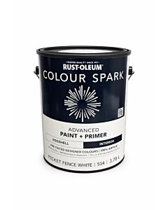 Rust-Oleum Colour Spark Interior Paint + Primer – Picket Fence White (Eggshell) 3.78L