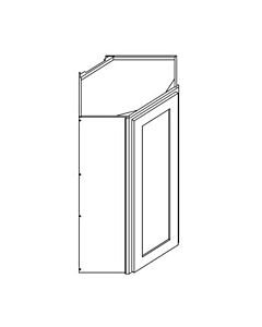 24" Wall Diagonal Cabinet - Grey Shaker - 24"W x 30"H x 12"D