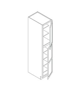 18" Wall Pantry Cabinet - Grey Shaker - 18"W x 84"H x 27"D