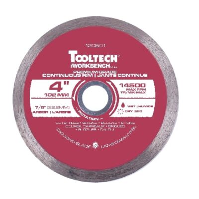 Diamond Saw Blade 4-1/2" Hot Press Continuous Rim