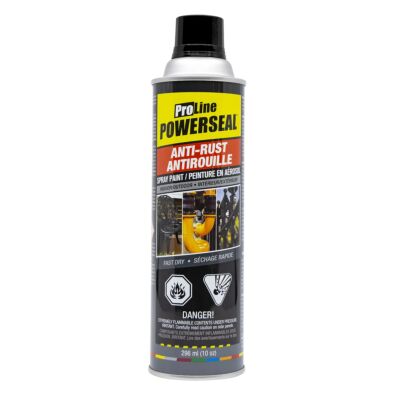 Powerseal ProLine Anti-Rust Spray Paint – Gloss Black – 296 mL (10 oz.)