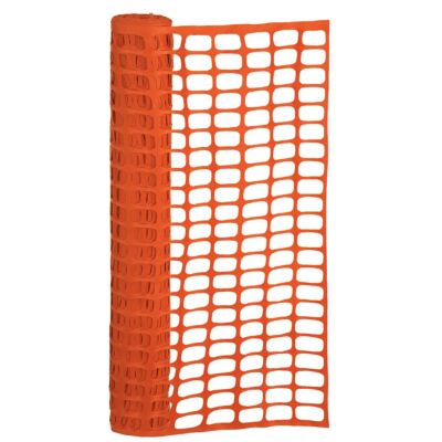 ProYard Heavy-Duty Orange Safety Barrier Fence – 4' x 50' Oval Mesh
