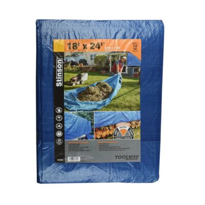 Stinson Blue Poly Tarpaulin – 18' x 24'