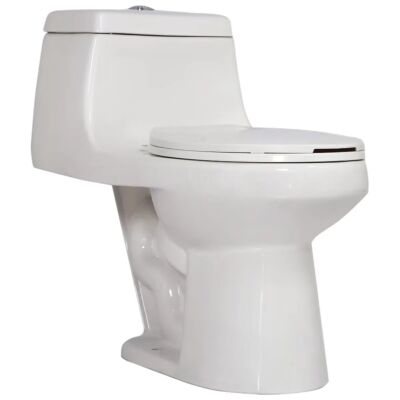 StreamWay One-Piece Dual Flush Elongated Toilet – 4.8L/6L – White
