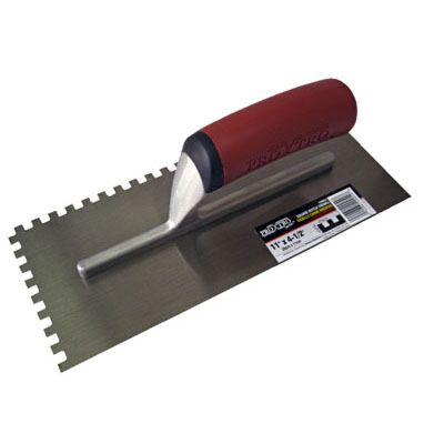 Toolway 1/4" X 1/4" Square Notch Trowel 11" X 4.5"