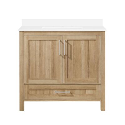 OVE Decors Kansas 36" Single Sink Bathroom Vanity – White Oak