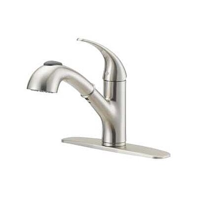 Boston Harbor Single-Handle Pull-Out Kitchen Faucet – Stainless Steel