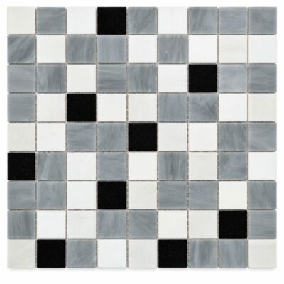 Anatolia Baroque Arabescato 1" x 1" Glossy Stained Glass Mosaic