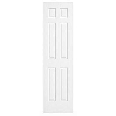 24" Colonial 6-Panel Textured Interior Door Slab – Primed White