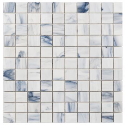 Anatolia Baroque Carrara 1" x 1" Glossy Stained Glass Mosaic – 1 sq. ft./Sheet