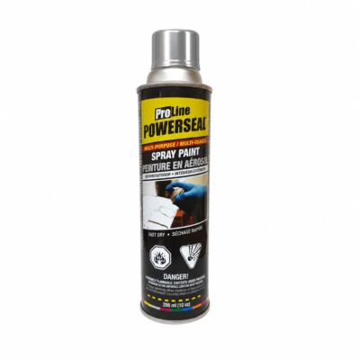 Powerseal ProLine Lacquer Spray Paint – Silver Gloss – 296 mL (10 oz.)
