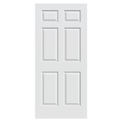 34" Colonial 6-Panel Textured Interior Door Slab – Primed White