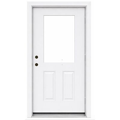 MDW 36" x 80" Steel Exterior Door – Right Hand Inswing – 4 5/8" Composite Frame – 23" x 37" Cut-Out